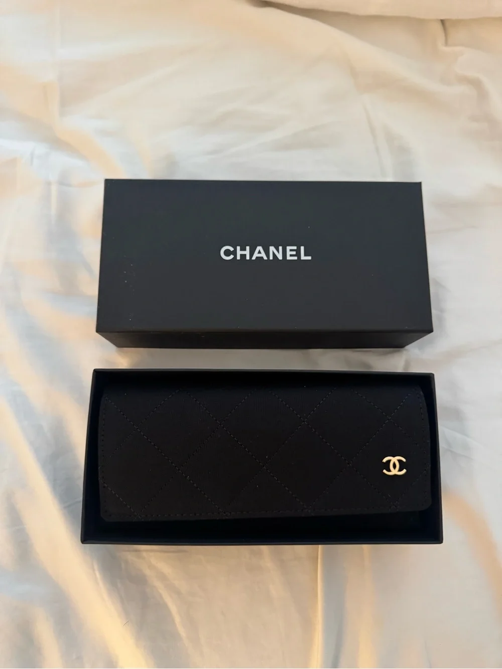 CHANEL Olive Oval Sunglasses with Gray Lenses